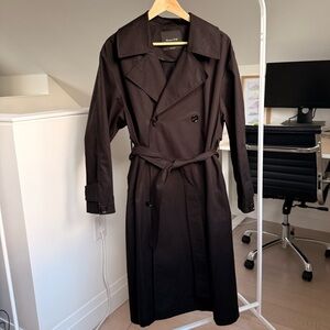 Massimo Dutti Dark Brown Trench Coat